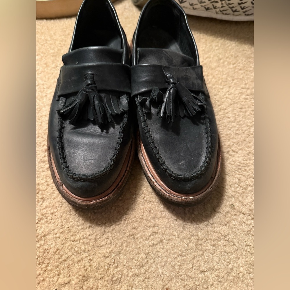 Dr. Martens Adrian Black Tassel Loafers size 8.5